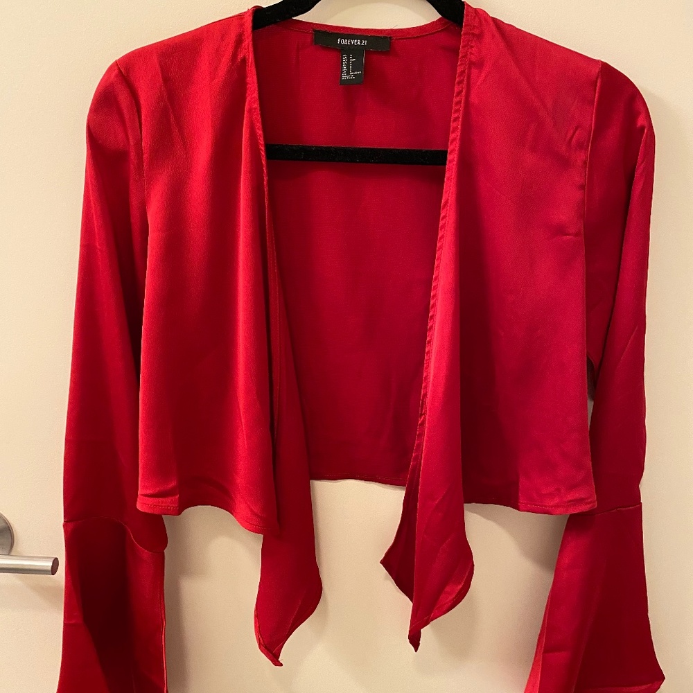 Satin Tie Crop Top